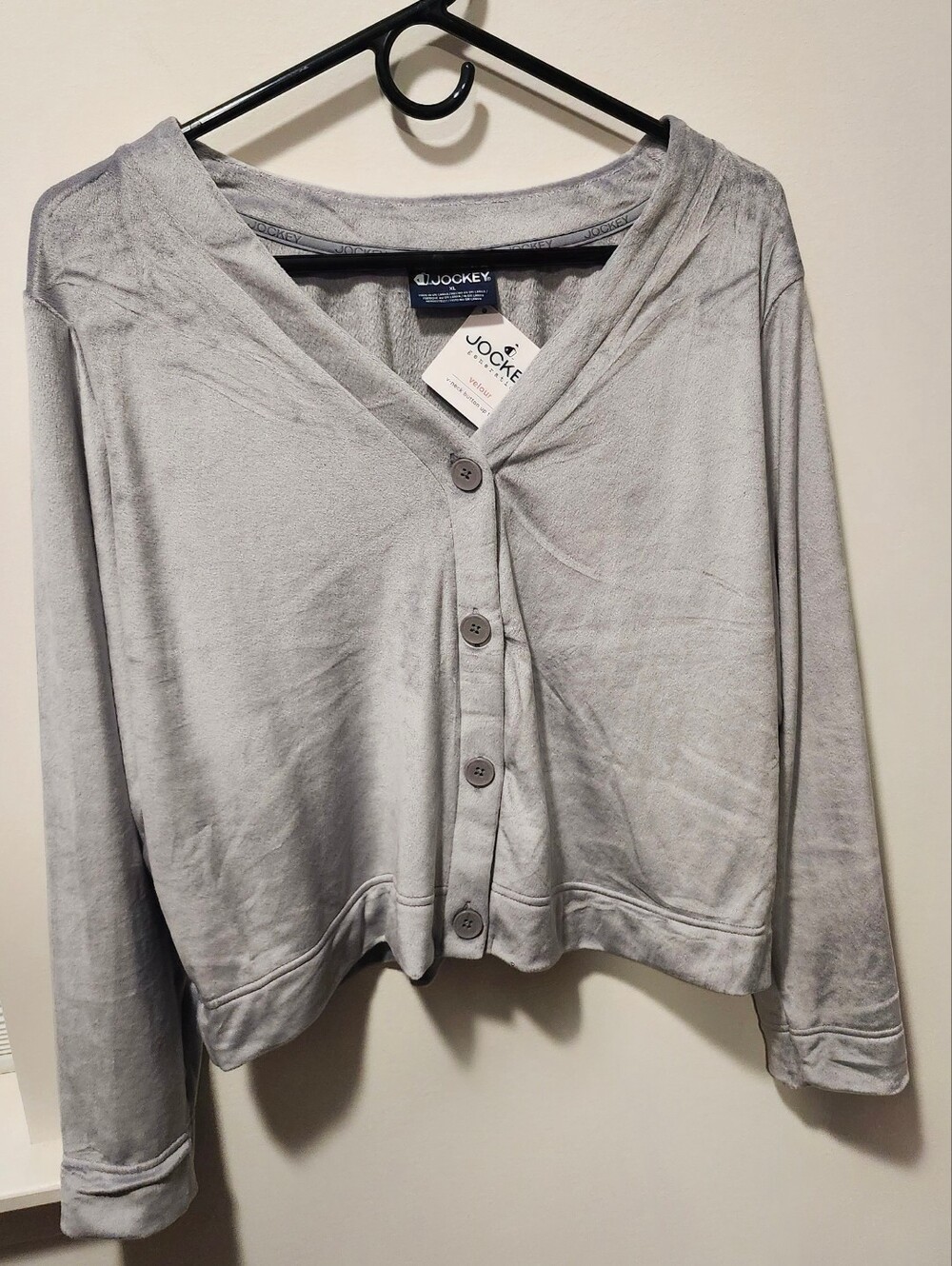 Jockey Light Gray Crop Lounge Cardigan